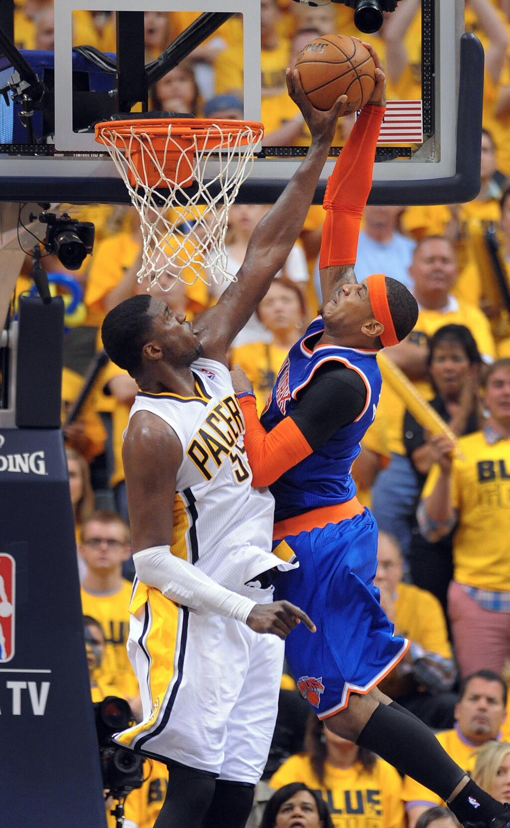 Roy Hibbert stuffs a Carmelo Anthony dunk attempt1024 x 1663