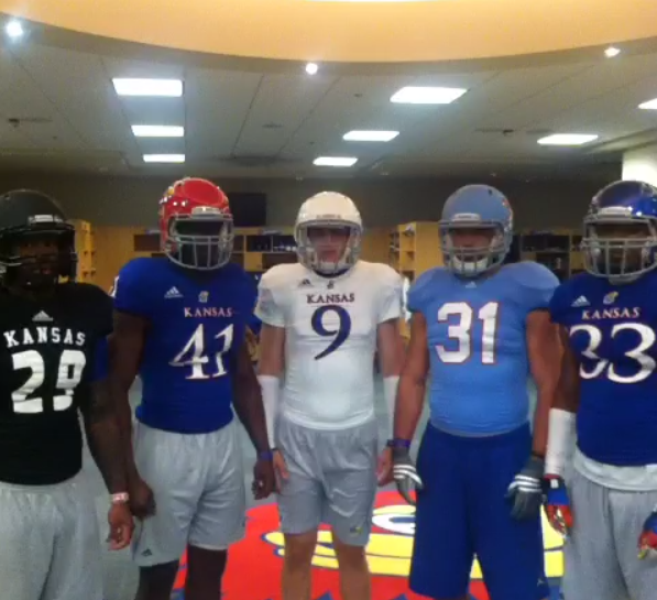 KU unveils redesigned football jerseys - KU Sports