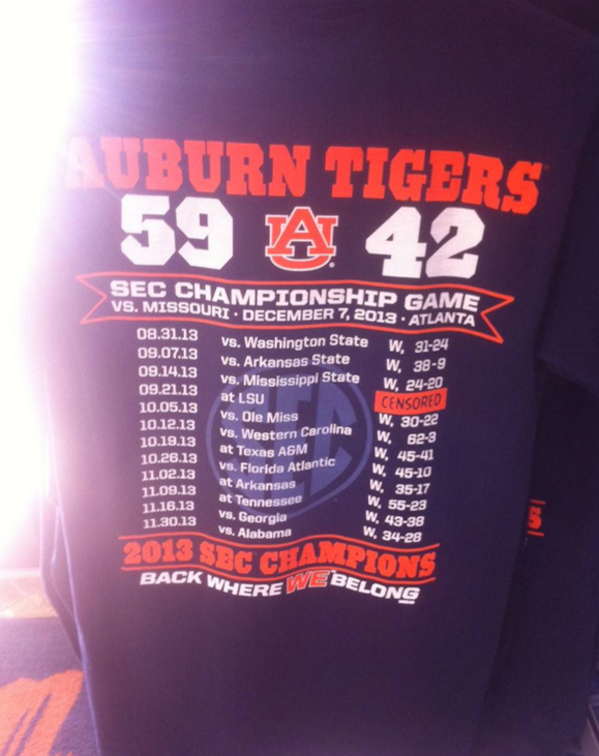 auburn sec championship t shirt