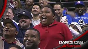 Pistons fan and usher dancing Top Sports GIF