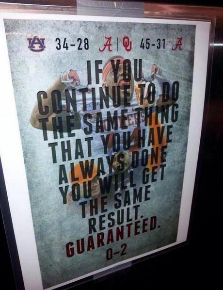 Alabama locker room poster Auburn Oklahoma loses