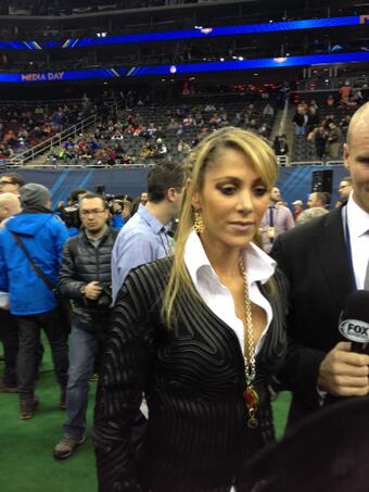 Ines Sainz Media Day Super Bowl 2014