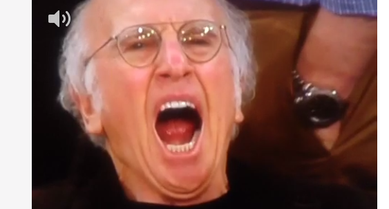Larry David Yawning Knicks