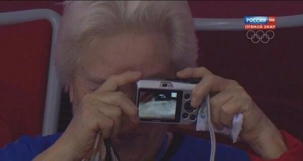 Elderly woman photo olympics