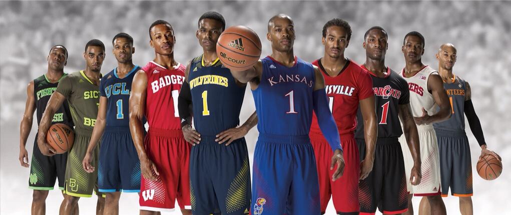 Adidas NCAA Tournament jerseys Kansas, Michigan, Wisconsin