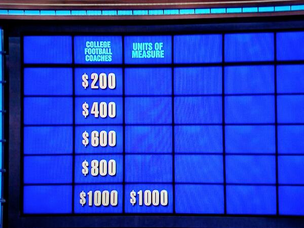 Jeopardy college football