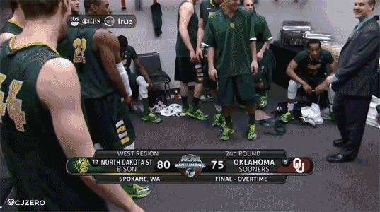 North Dakota State locker room celebration