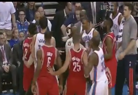 Westbrook and Beverly fight