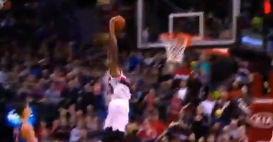 Dame Lillard Harrison Barnes Dunk