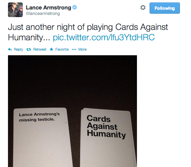 Lance Armstron Cards Against Humanity