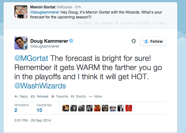 Gortat weatherman