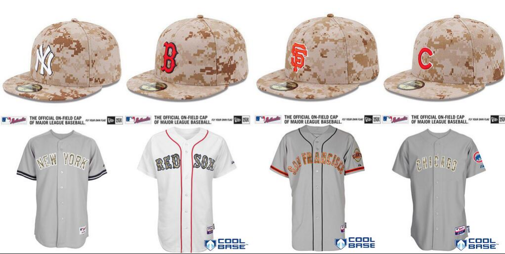 MLB teams unveil camo uniforms for Memorial Day