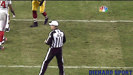 Chain gang gives Redskins first down but the refs do not