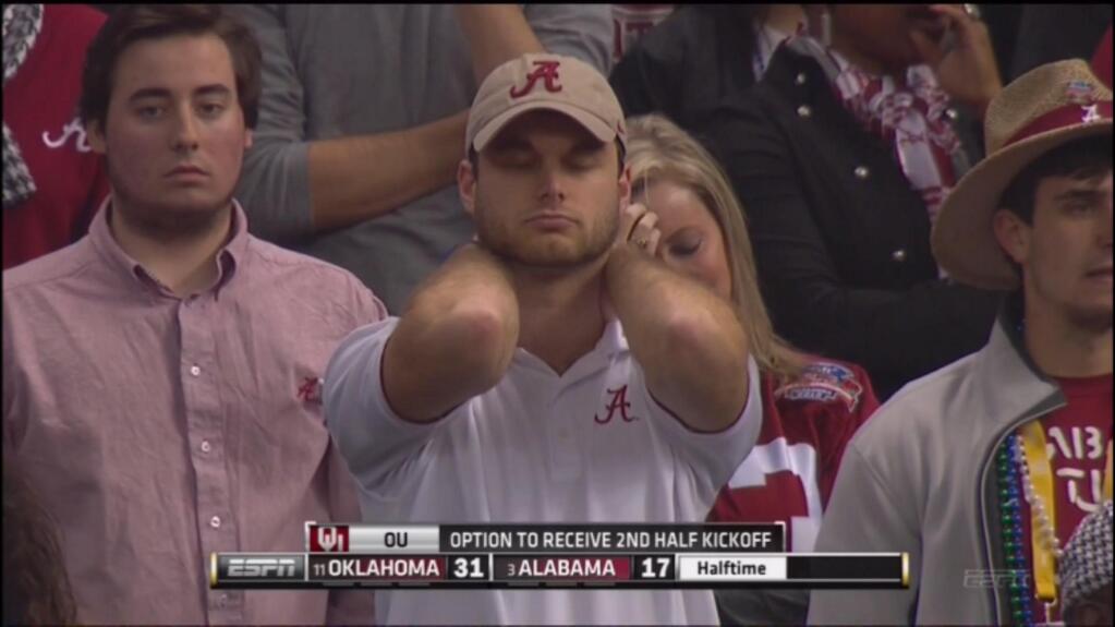 Sad Alabama fan Sugar Bowl