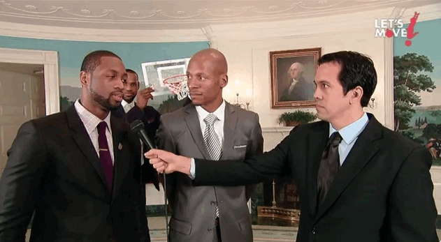 Michelle Obama dunk Miami Heat