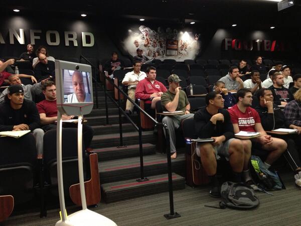 David Shaw robot team meeting