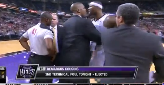 DeMarcus Cousins erupts at ref