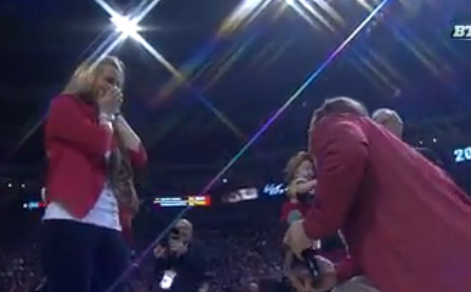 Mike Peltz nebraska proposal girlfriend senior night