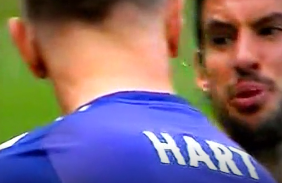 George Boyd spits on Joe Hart