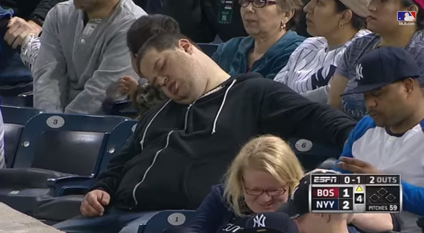 Yankees Fan Sleeping